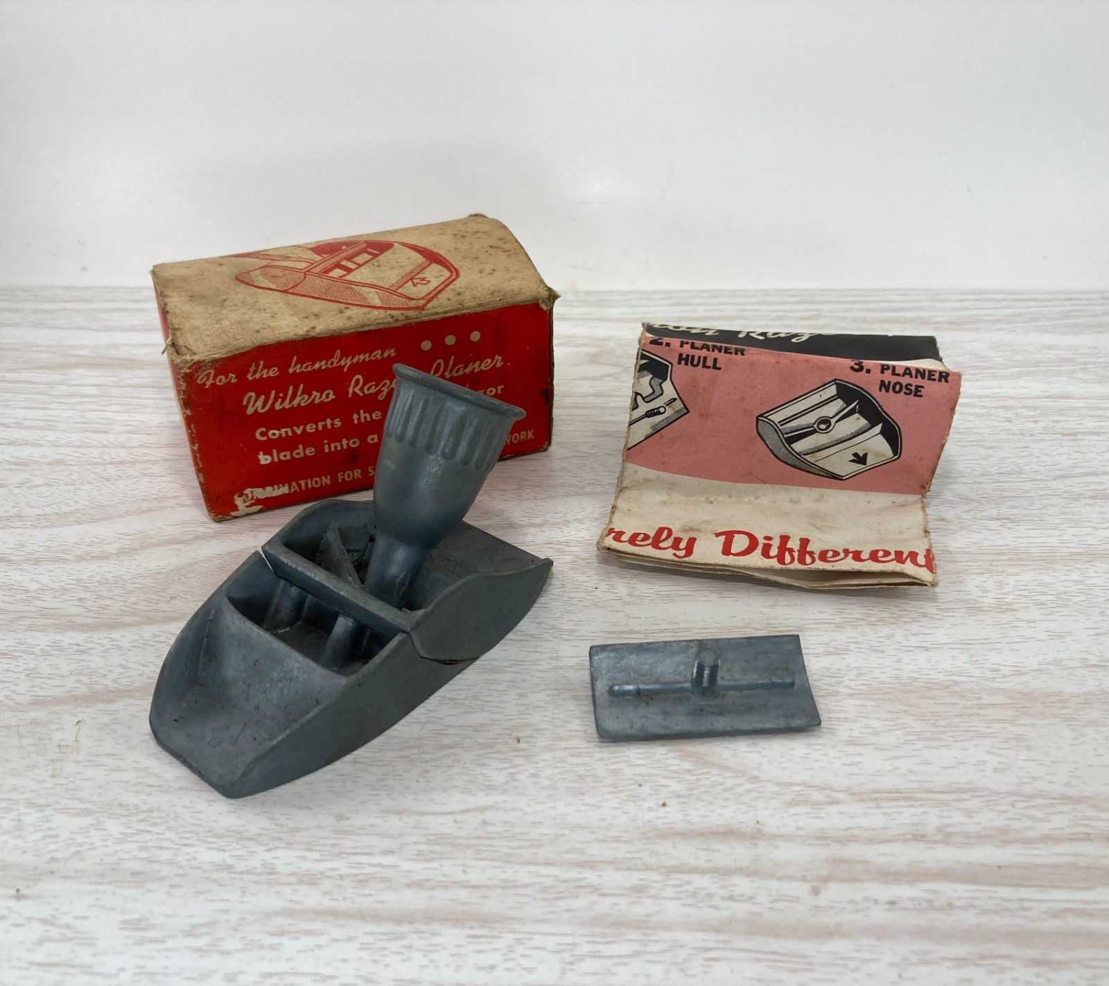Vintage Wilkro Wil-Kro Razor Planer Pat.1942 Craft Master Tool w/Instructions