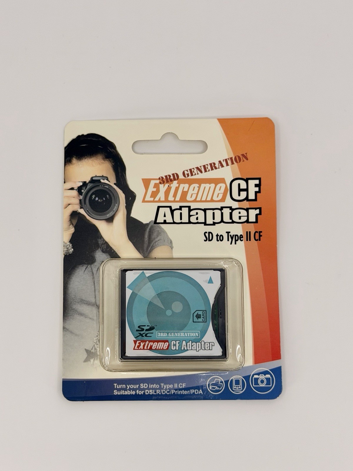 Extreme CF Adapter 3rd Gen SD to Type II CF Card Adapter SDXC SDHC New Sealed