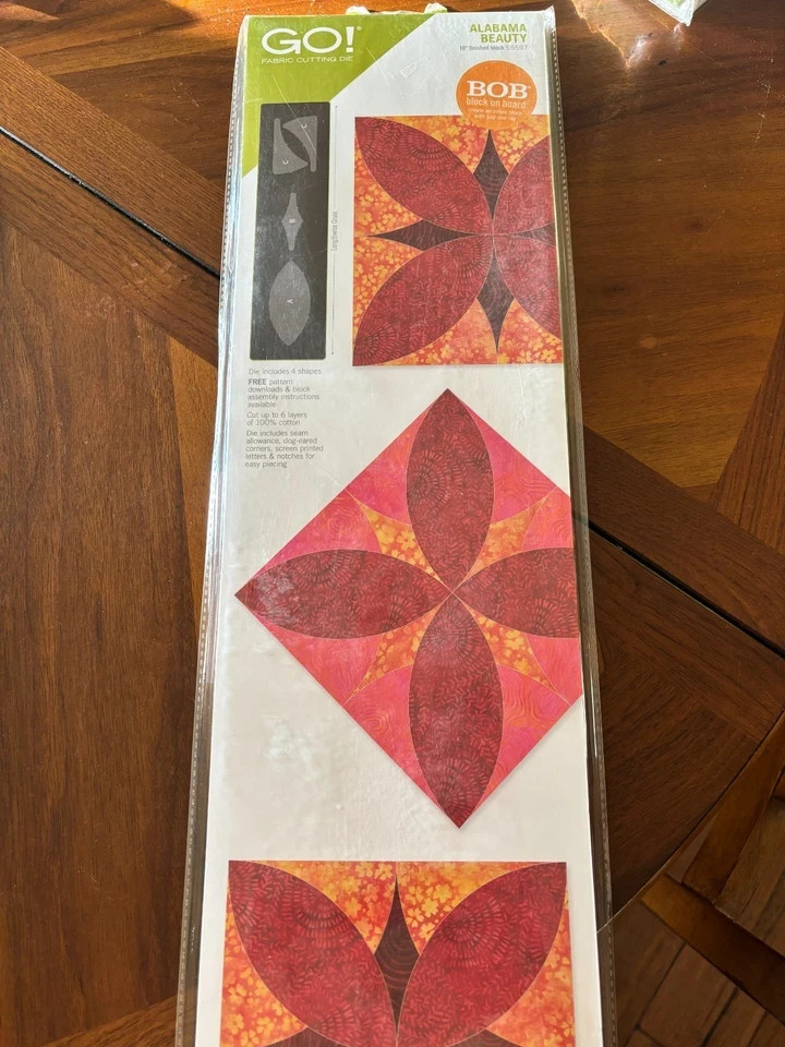 ACCUQUILT GO FABRIC DIES PINCUSHION, ALABAMA BEAUTY, FLYING FISH QUILTING