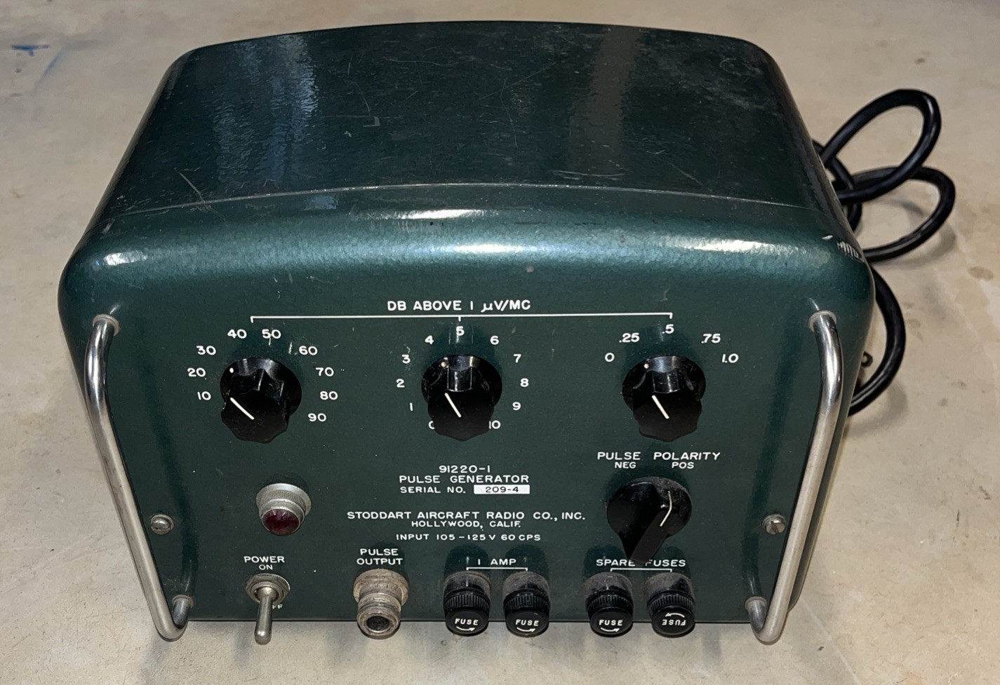 Stoddart Aircraft Radio Co., Inc. 91220-1 Pulse Generator FOR PARTS Not Working