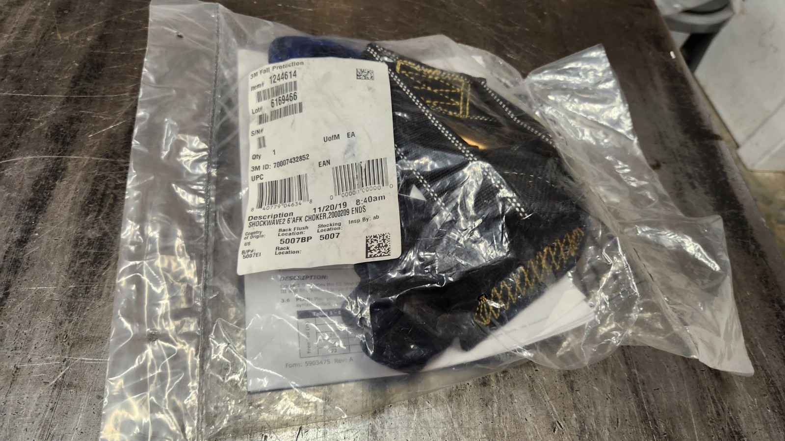 3M Sala DBI 1244614 6' Shock Absorb Lanyard , Shockwave 2 Arc Flash Web Loop NEW