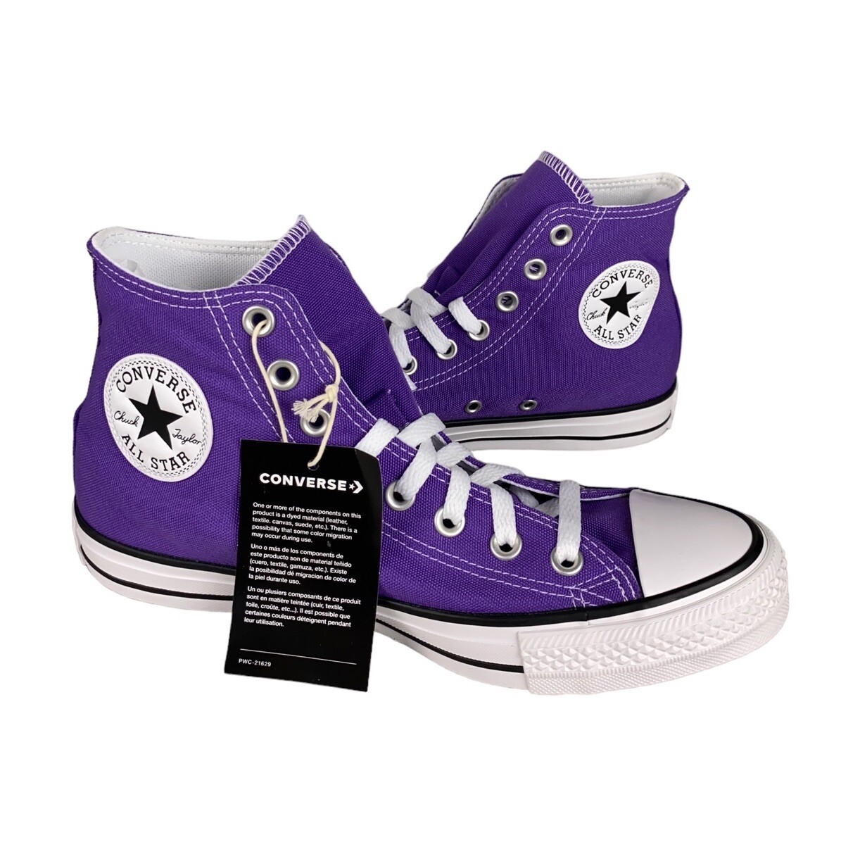 NEW Converse Chuck Taylor All Star Hi B Grade Purple White Mens 7.5 Womens 9.5