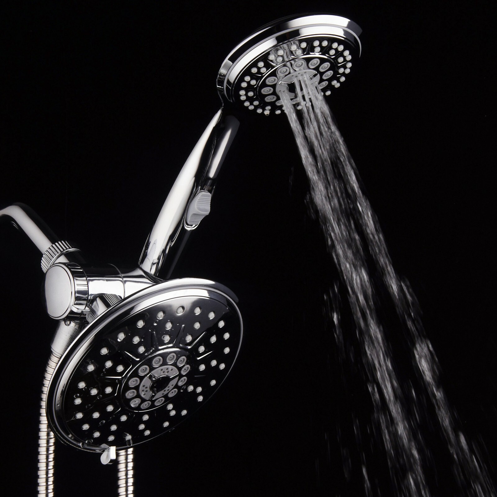 Hydroluxe 6'' Multi Setting Chrome Rainfall Shower Head & Handheld Combo