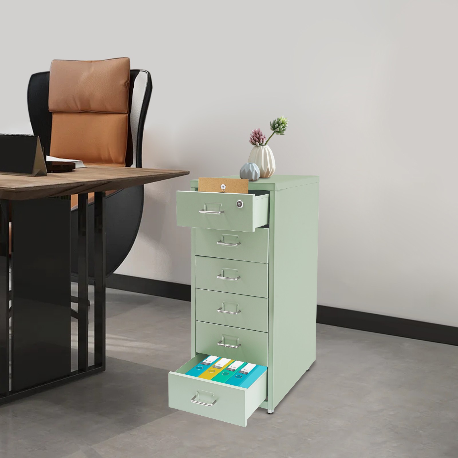 Vertical File Cabinet, Metal File Cabinet with Lock, Lockable Filing Cabinet