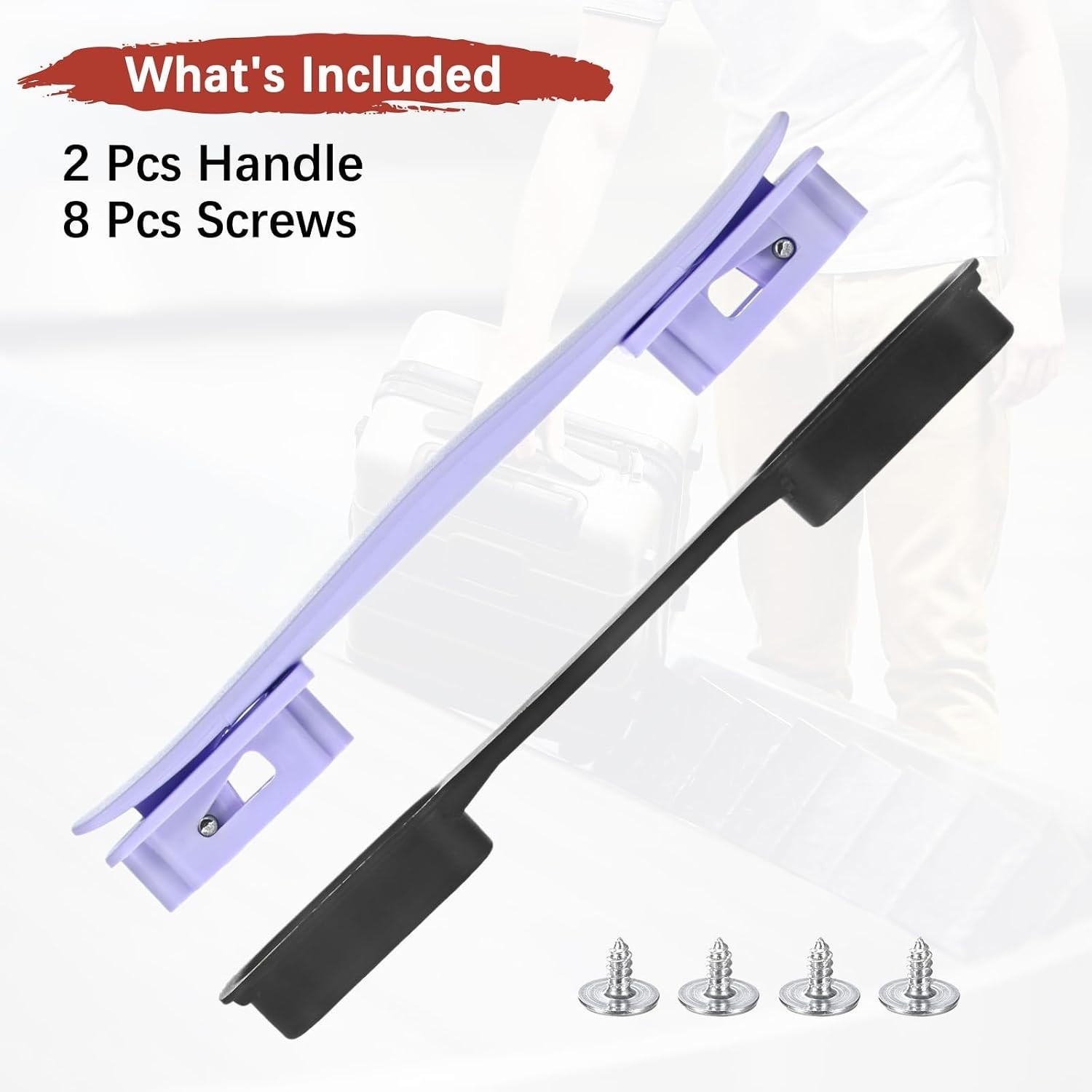 Luggage Replacement Handle [2PCS] -Plastic Handle Grip Carry Strap with Screw...