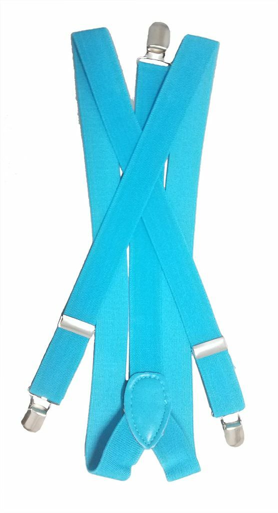 Baby Blue Adult Unisex Retro Fashion Accessory Classic Dress Suspenders