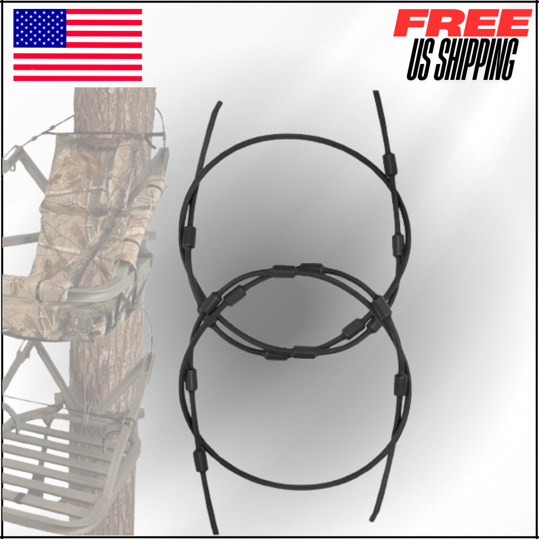 Climbing Tree Stand Cables for Summit, 65" Hang On Treestand Seat Safety Cables