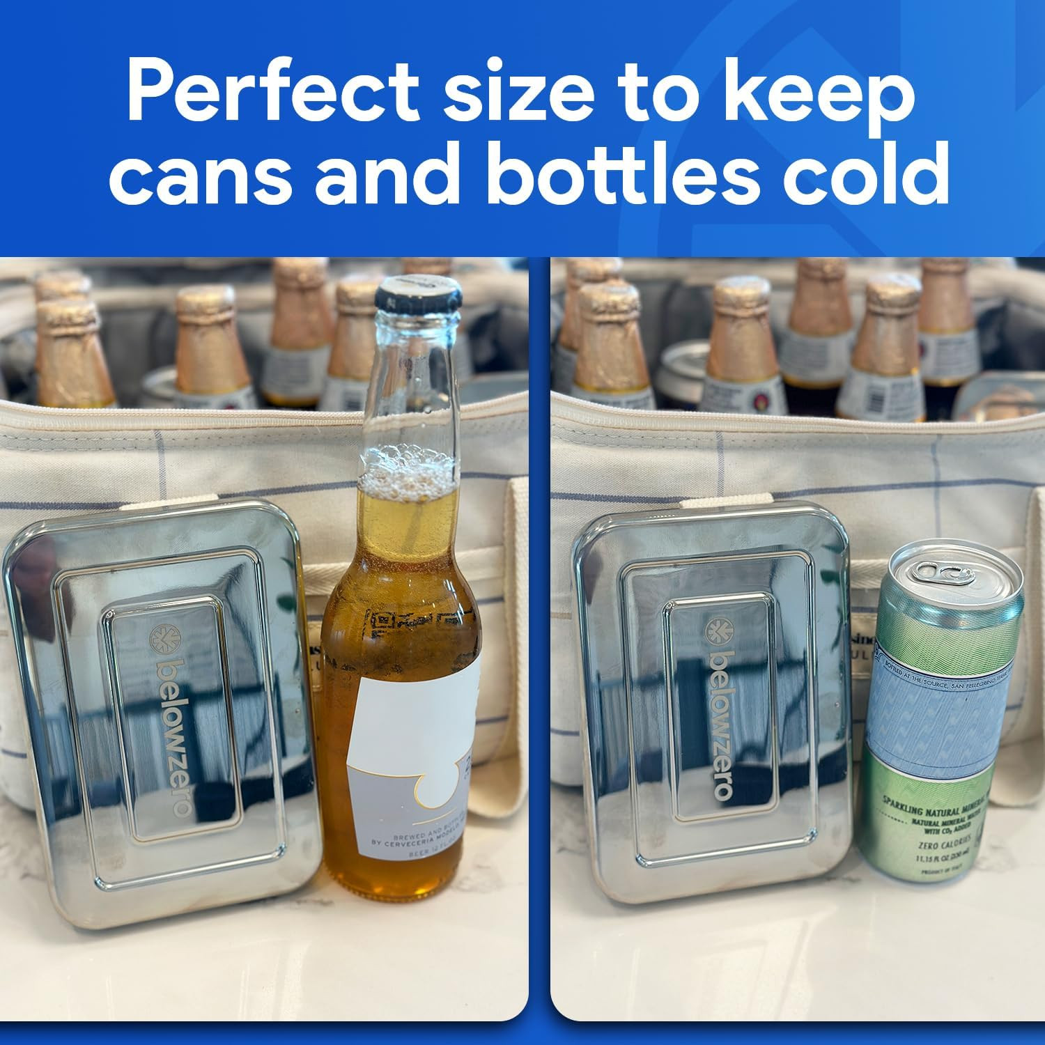 Below Zero Deluxe Stainless Steel Cooling Pack - Durable Ice Pack Lasts 48 Hours