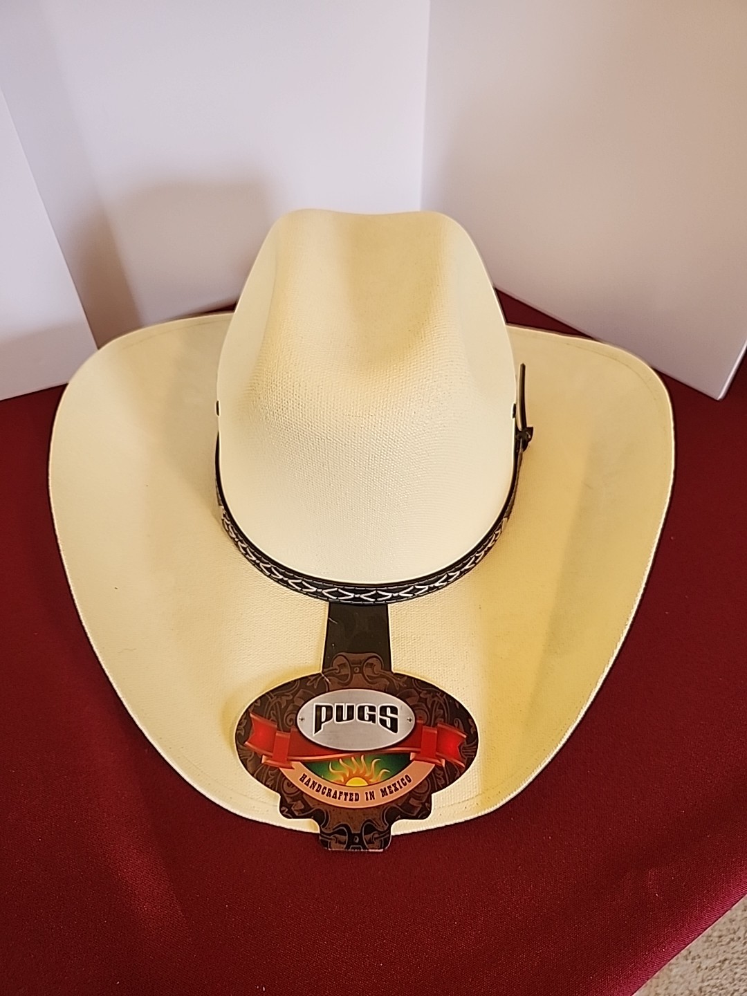 Pugs Apparel Cowboy Hat, Sz L, Made In Mexico, NWT