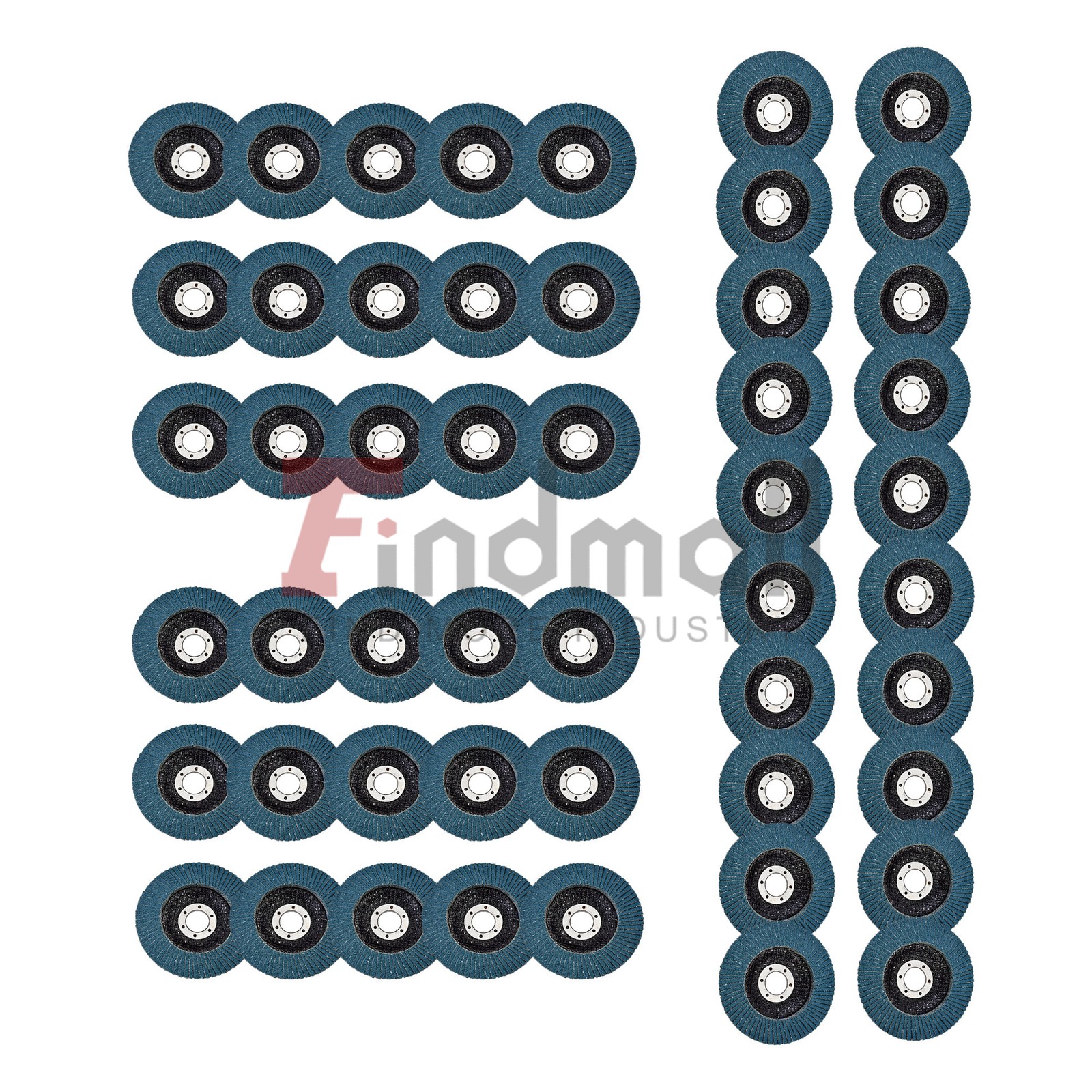 GRIT Premium Zirconia Flap Disc Grinding Wheel Sandpaper 50 Pack 4.5''x7/8'' 120