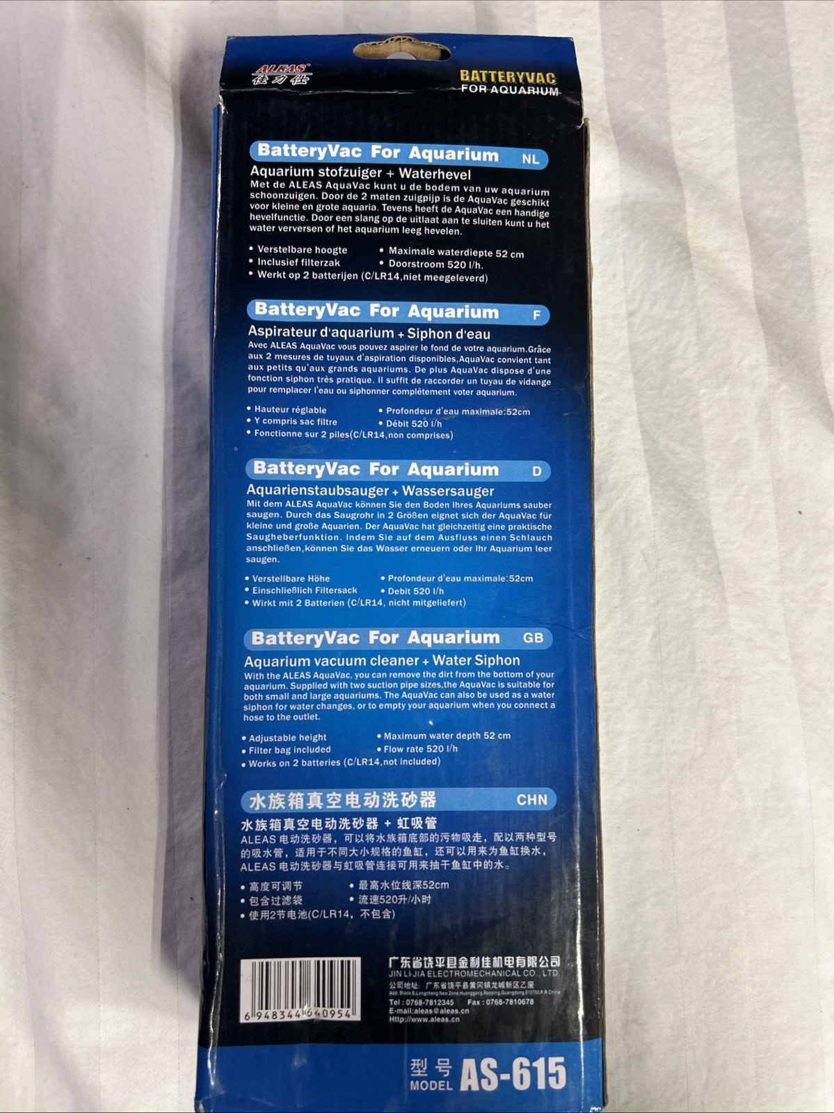 ALEAS Battery Vac for Aquarium Model AS-615