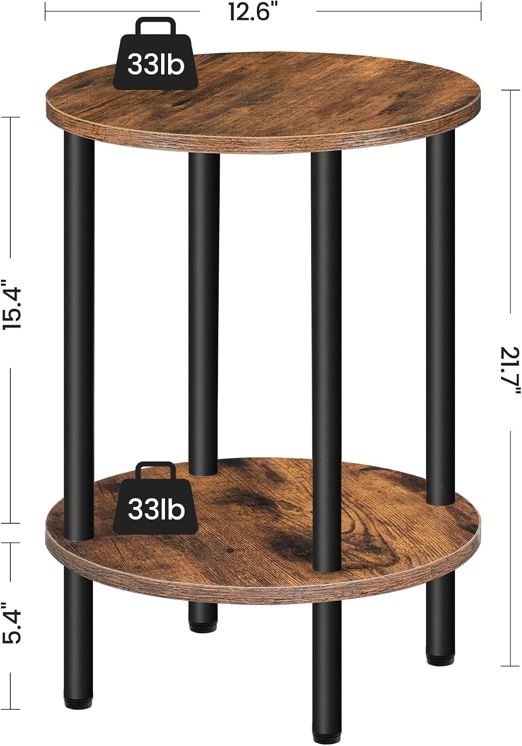 Folding Dining Table and round Side Table,Movable Dining Table, Expandable Kitch