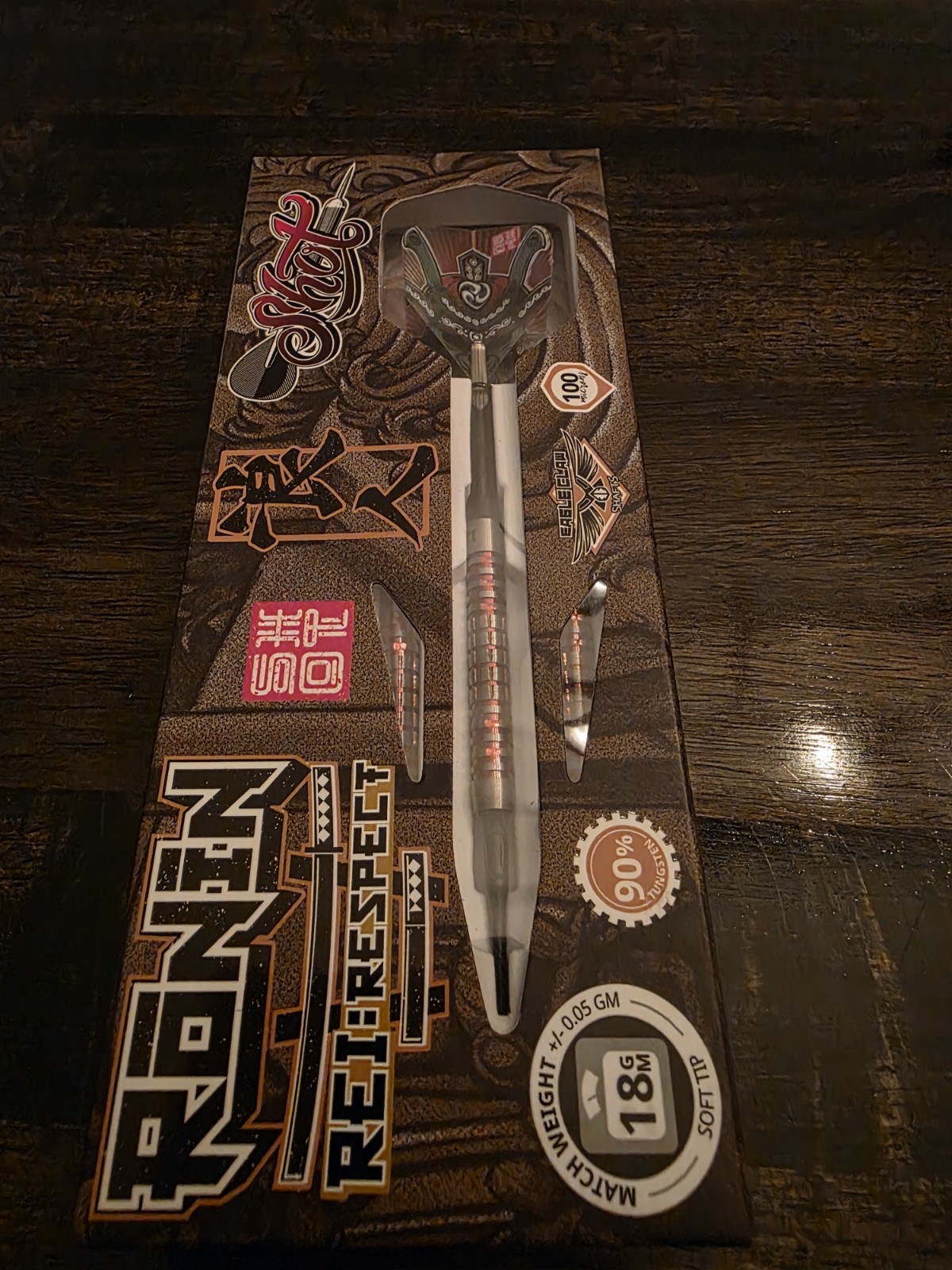 Shot Darts Ronin Rei 1 Series 18G Soft Tip Darts Center Weighted