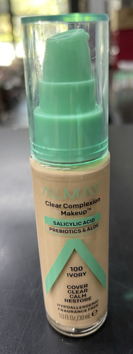 ALMAY Clear Complexion Foundation Makeup with Salicylic Acid - 100 Ivory EXPIRED