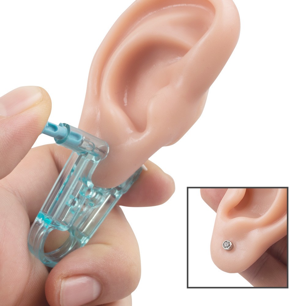 1 Pair Soft Silicone Ear Model For Earrings Display Ear Piercing