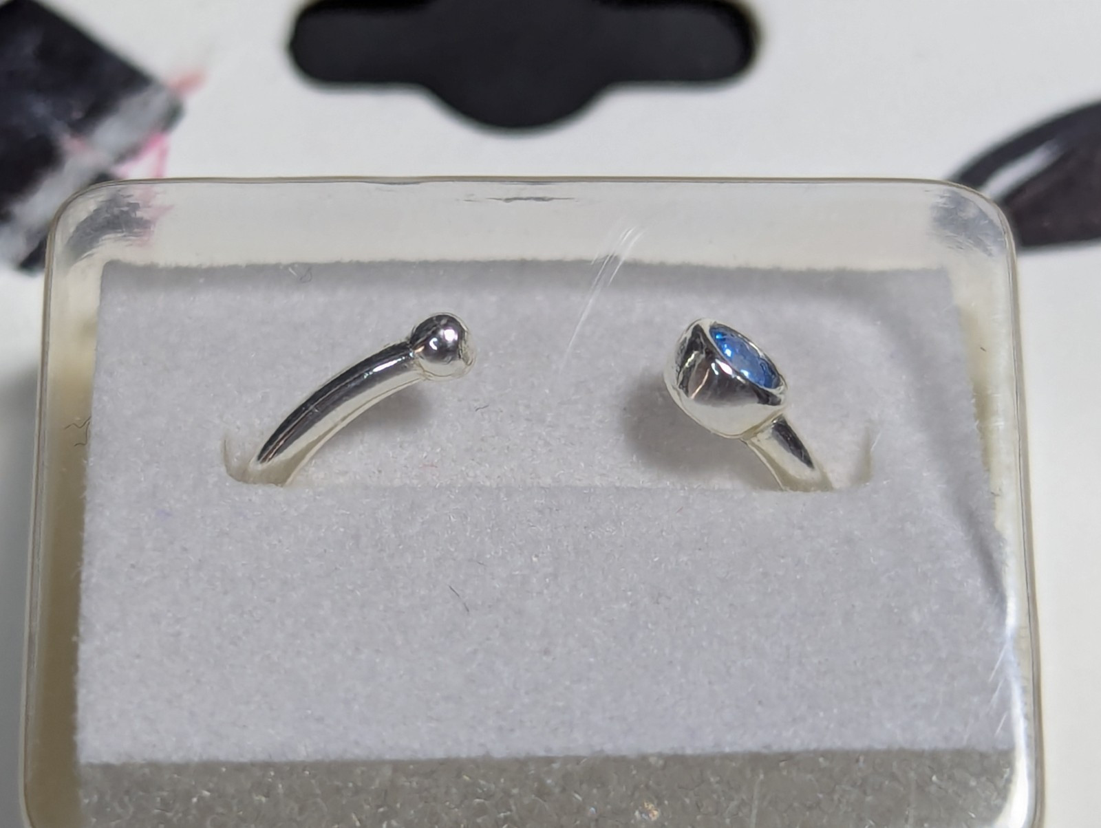 Cato Sterling Silver Blue Cubic Zirconia Toe Ring