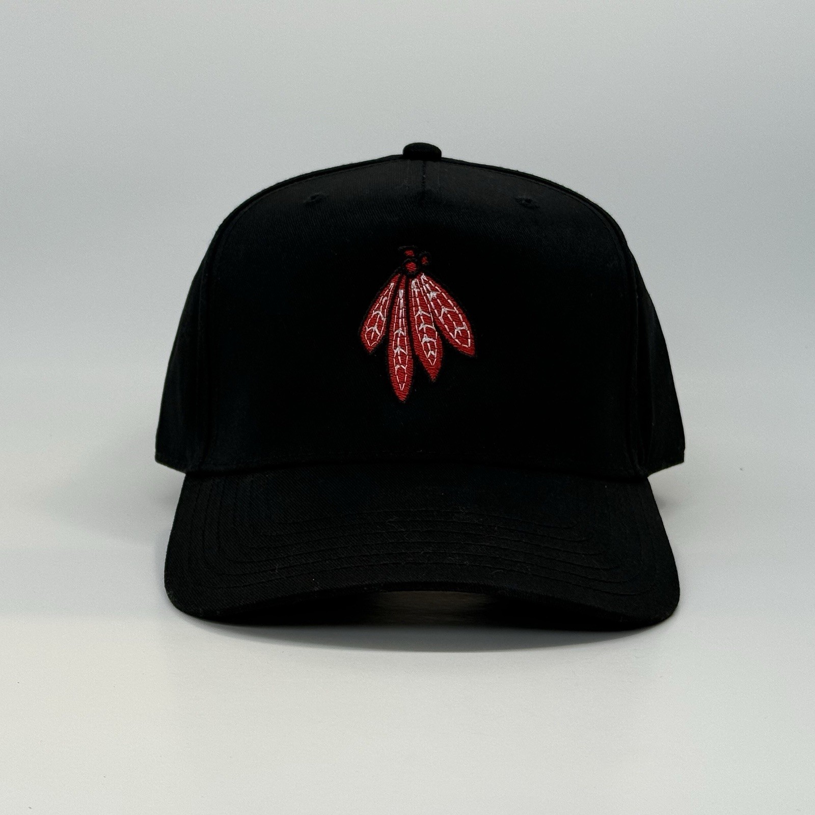 Chicago Blackhawks Feather Logo Snapback – Black