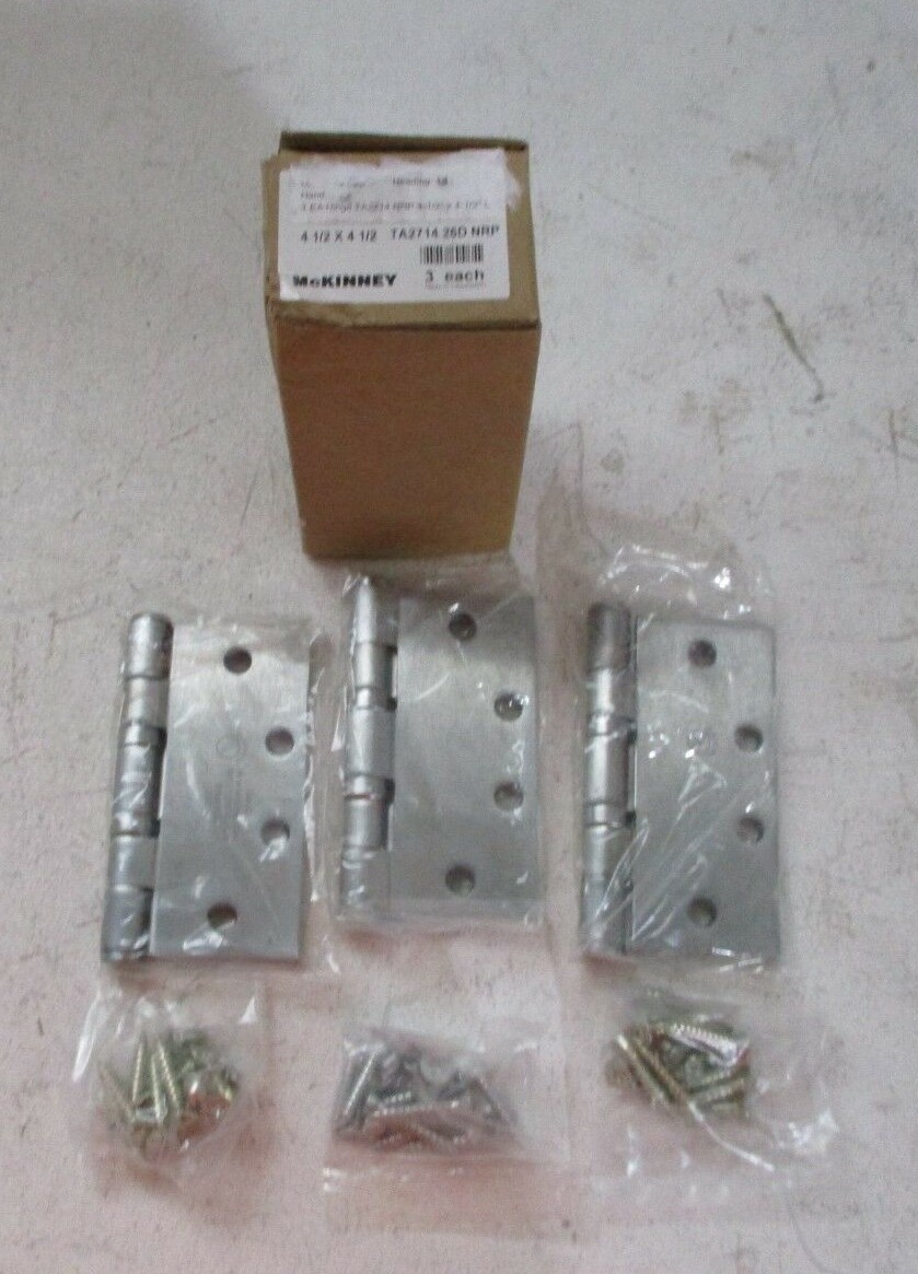 SET OF 3 NEW McKinney 4 1/2" x 4 1/2" TA2714 26D NRP 55860 FREE SHIPPING