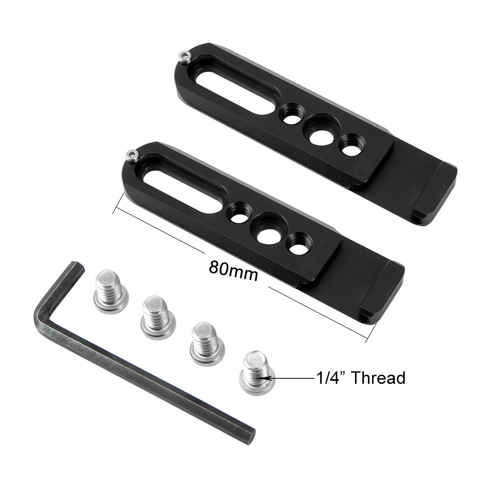 NICEYRIG 2pcs 80cm NATO Rail with Built-in Cold Shoe for Camera Cage NATO Handle