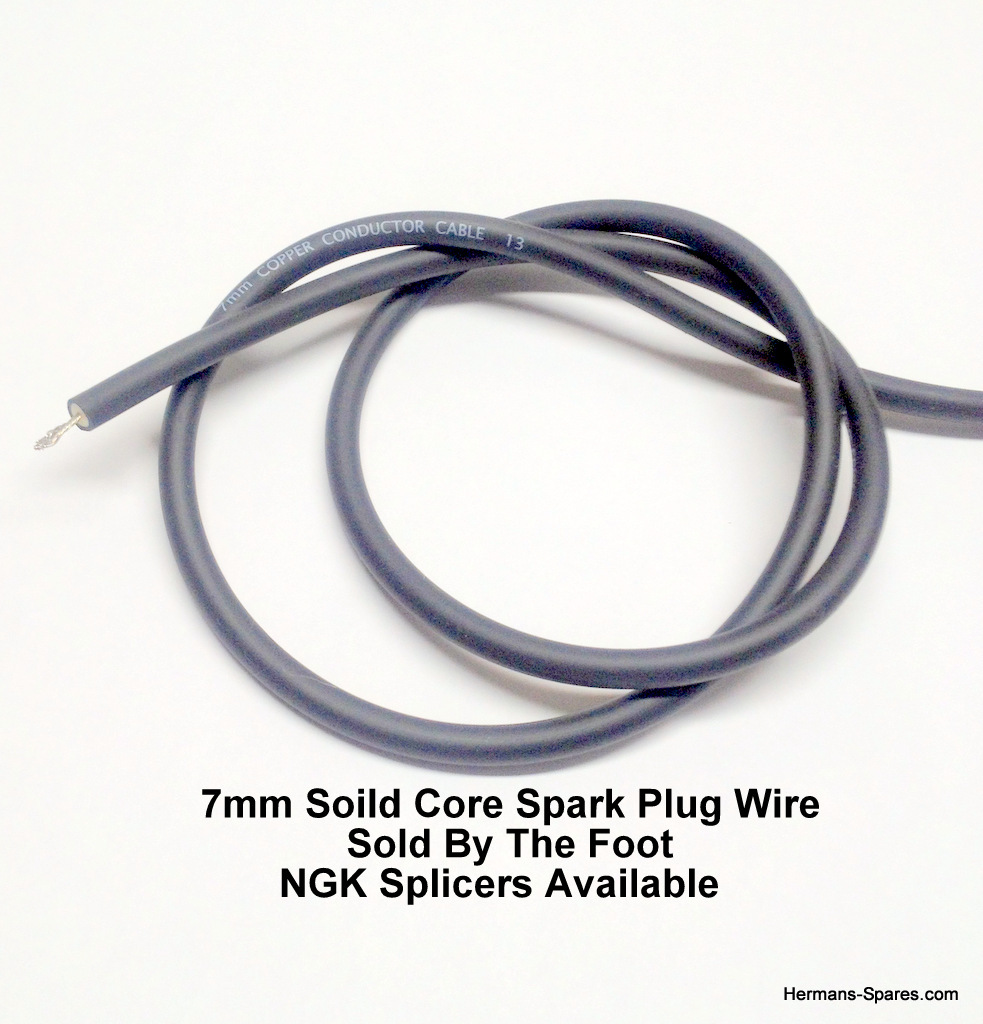 Spark Plug Wire 7mm EPDM multi-strand Solid Core Sparkplug Lead - By The Foot