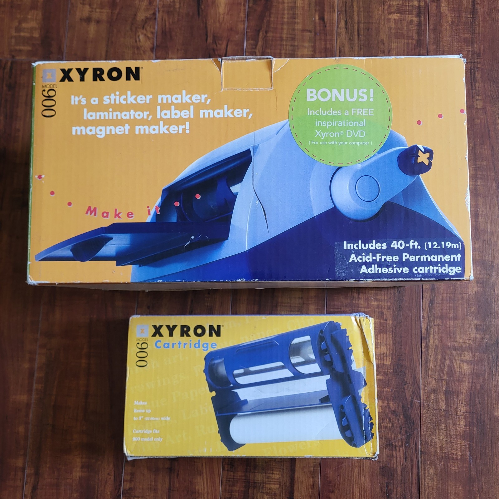 Xyron 900 Creative Station Crafts Machine & Cartridge Lot Open Box Read Descript