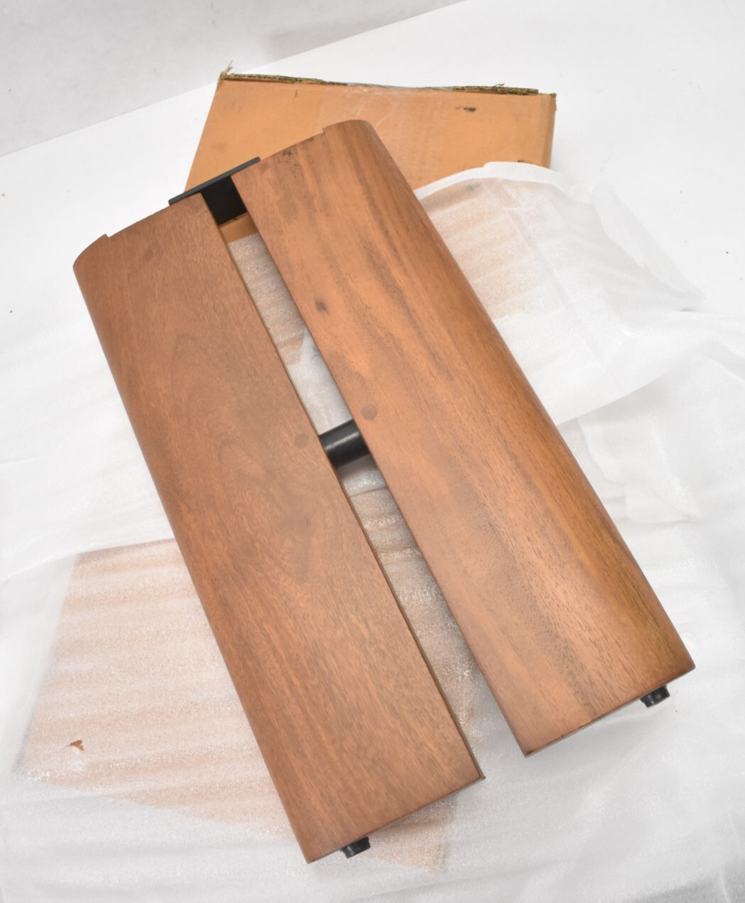 Wooden Leg Replacement Half Circle 2 Tier Unit 17-1/2" L x 10" Wide Brown