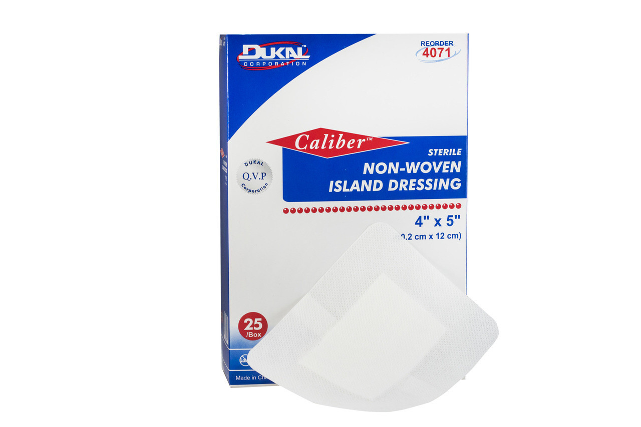 Dukal 4071 Non Woven Island Dressing 4 in. x 5 in. (Pack of 25)