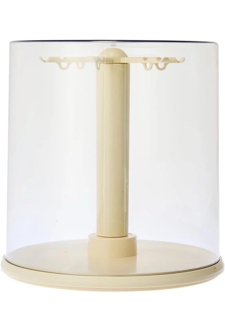 Transparent Rotating Display Box for Labubus Dustproof Stackable Holder Case