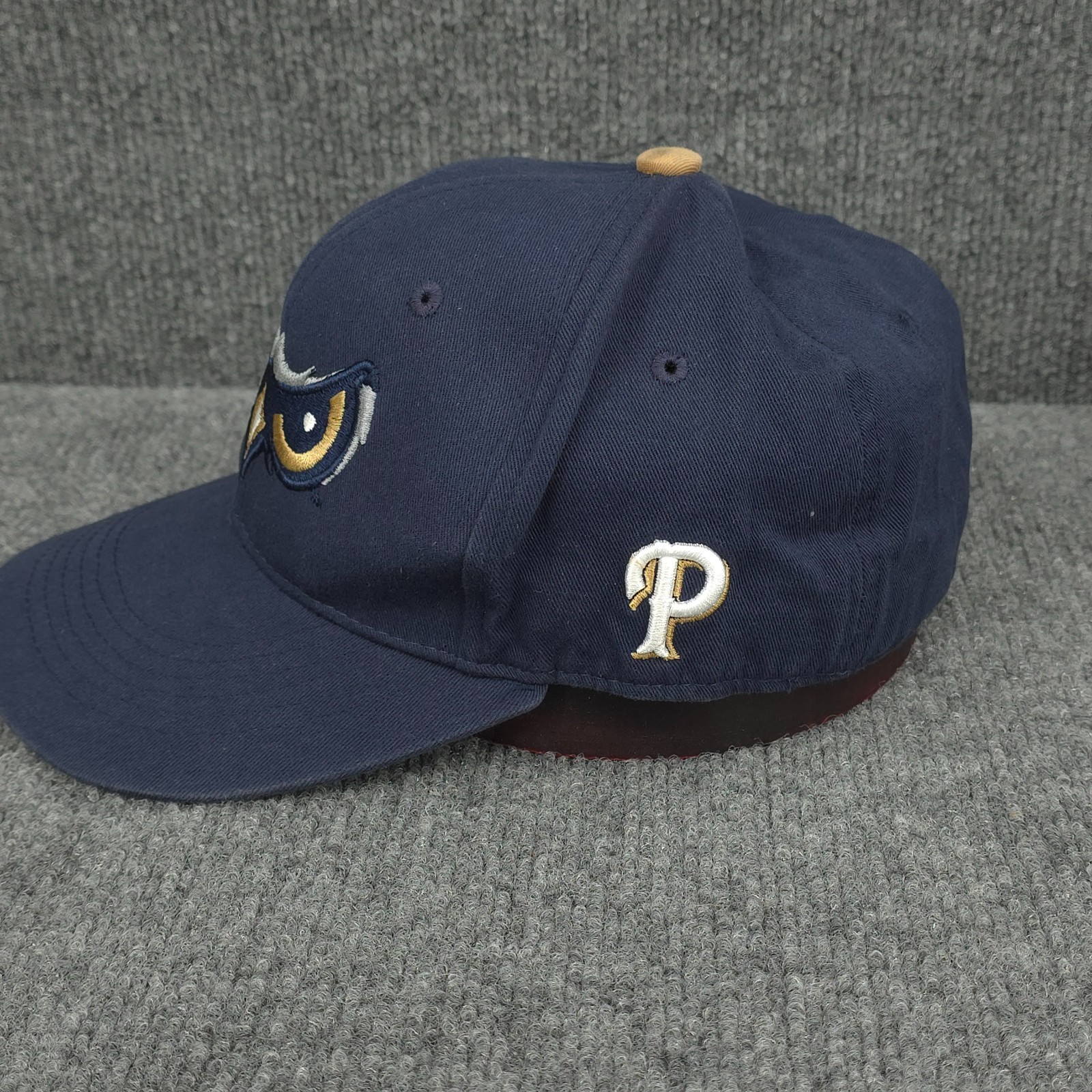 Orem Owlz Hat Cap Fitted Adult Blue Utah Minor League Baseball Mens Fitted 7 1/4