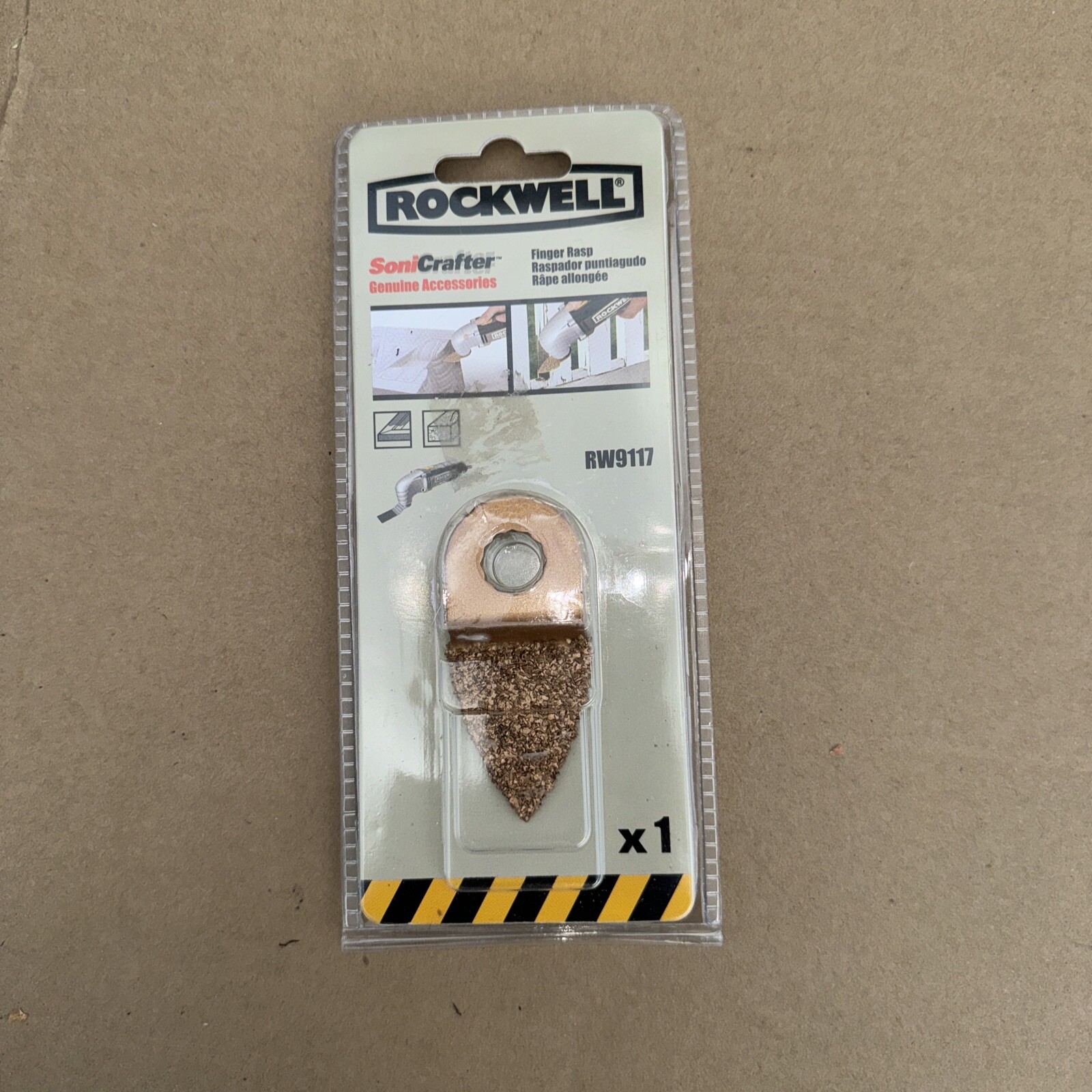 NEW NIP ROCKWELL SONICRAFTER CARBIDE GRIT FINGER RASP BLADE RW9117
