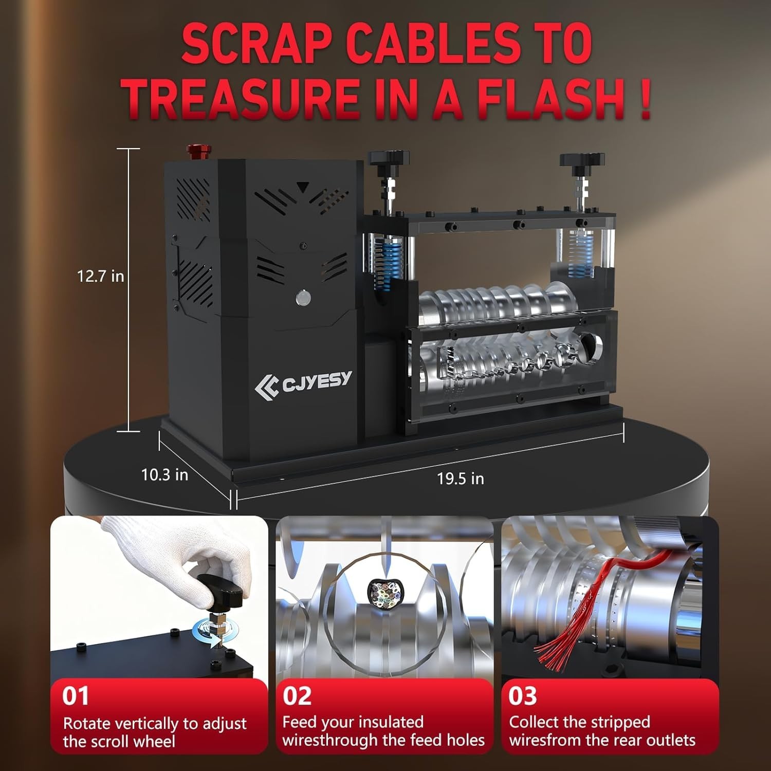 Wire Stripping Machine 0.06-1.5 inch,Wire Stripper Machine 11 Channels 10 Bla...