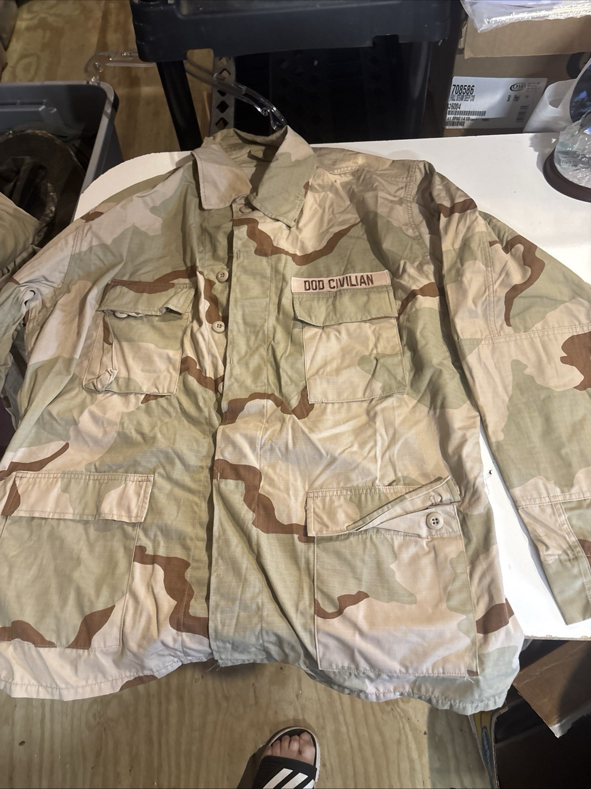 Department Of Defense DOD Civilian Desert Camo XL Shirt /Jacket Uniform Military
