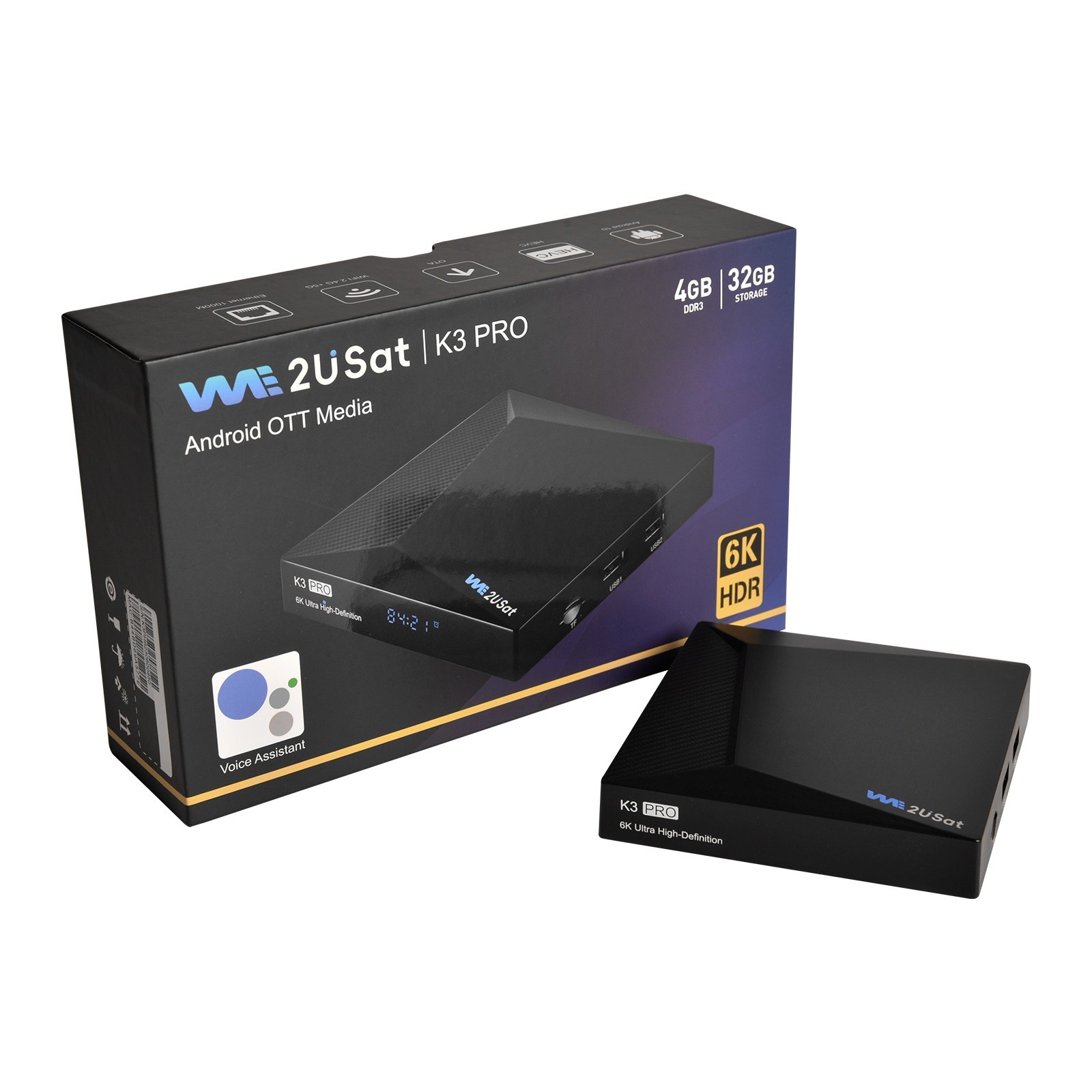 2026 Newest K3 PRO TV Box 6K Ultra HD Satellite-Receiver, Ram 4GB+32GB with WiFi
