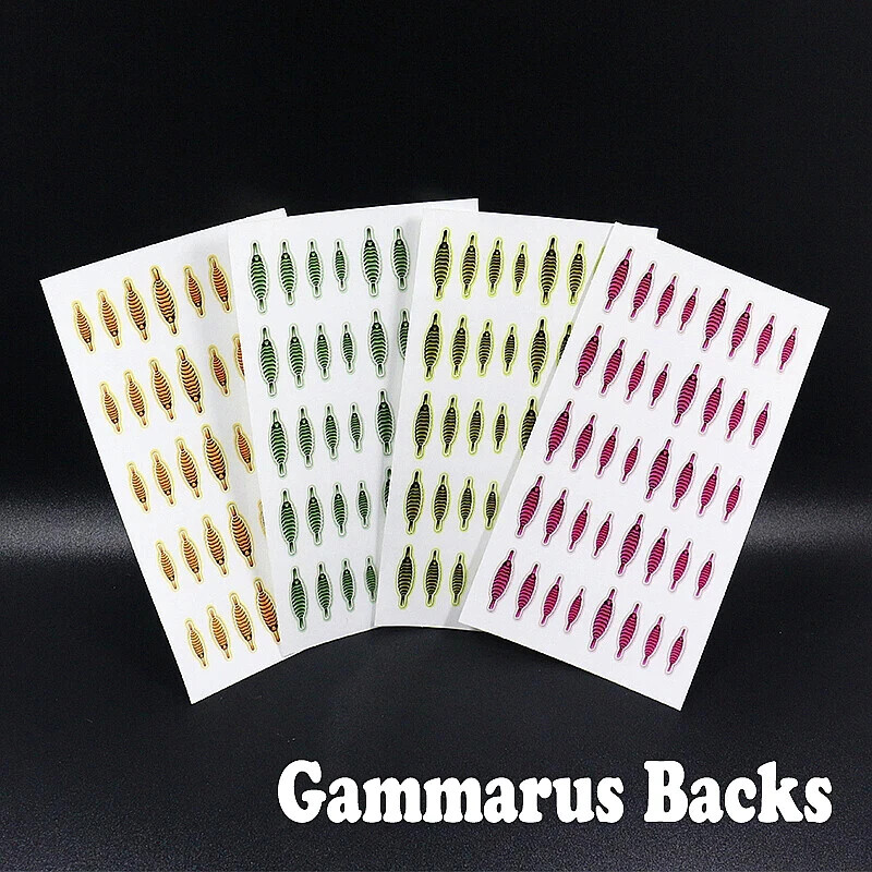 160pcs Fly Tying Scud Gammarus Backs Set 4 Sizes Assorted Realistic Shrimp Backs