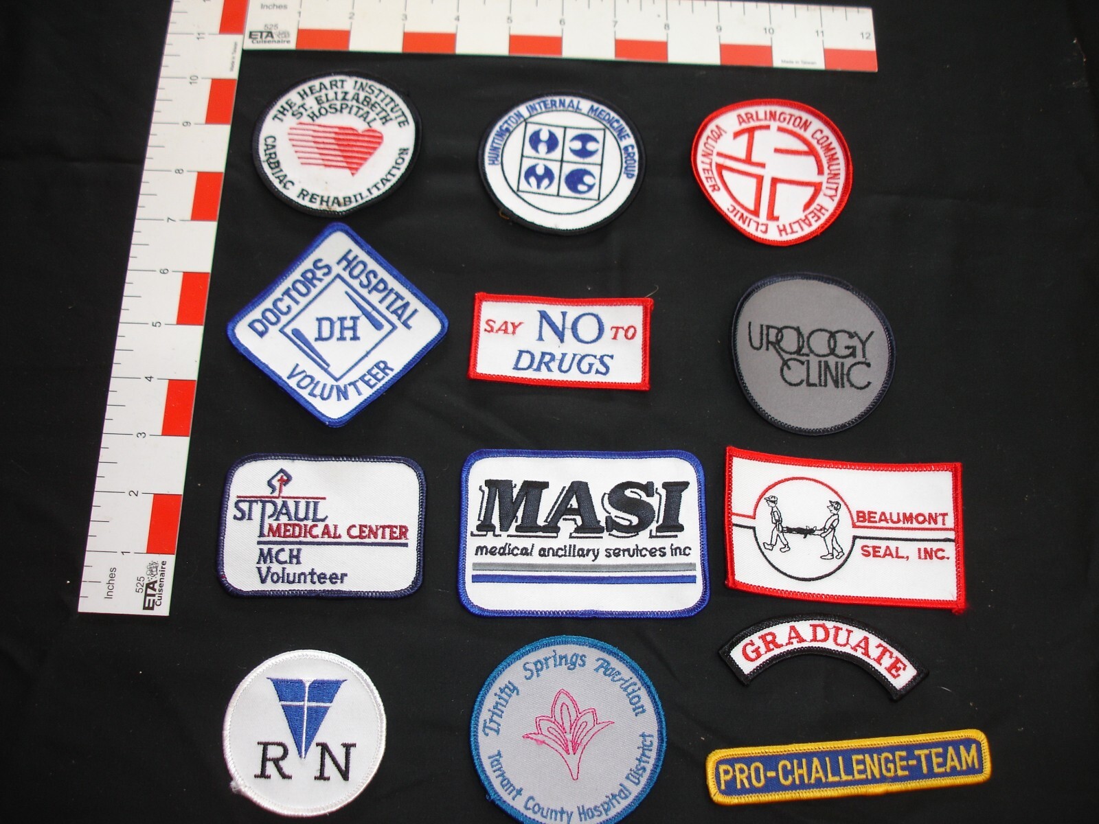 firefighting rescue fire department vintage patch set