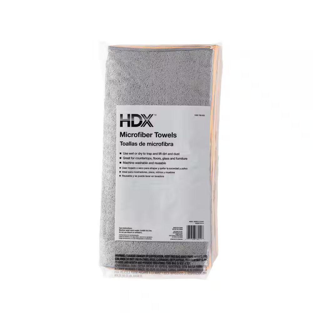 16 In. X 16 In. Multi-Purpose Microfiber Towel (48-Pack)