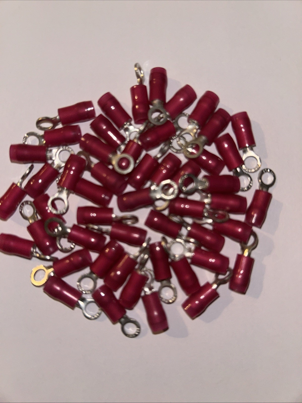 MS25036-101   22-16   #6 Stud Ring Term. Nylon Insulated Aviation Grade  50 pcs.