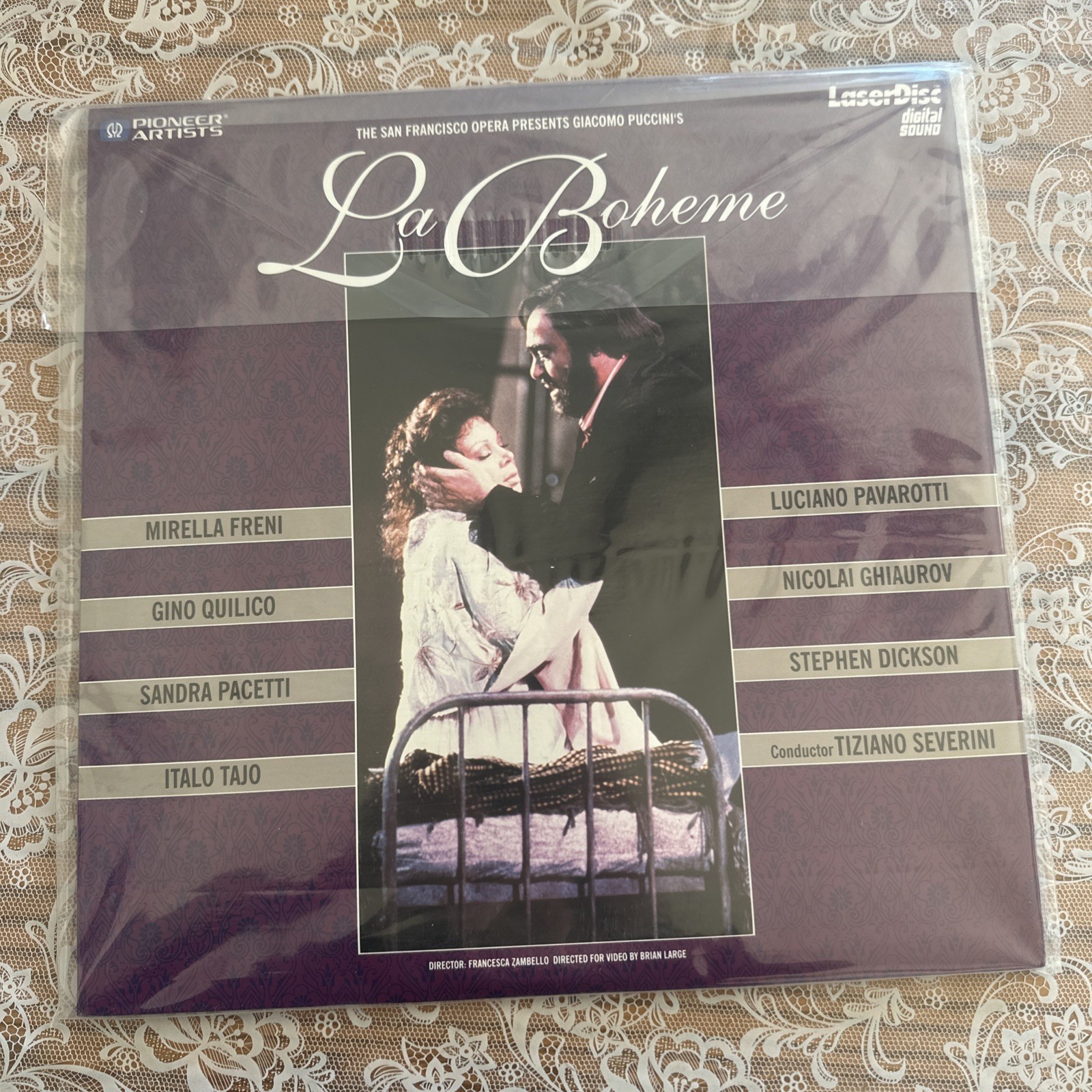 La Boheme Laserdisc PA-89-253 LD Laser Disc Pavarotti Freni Quilico