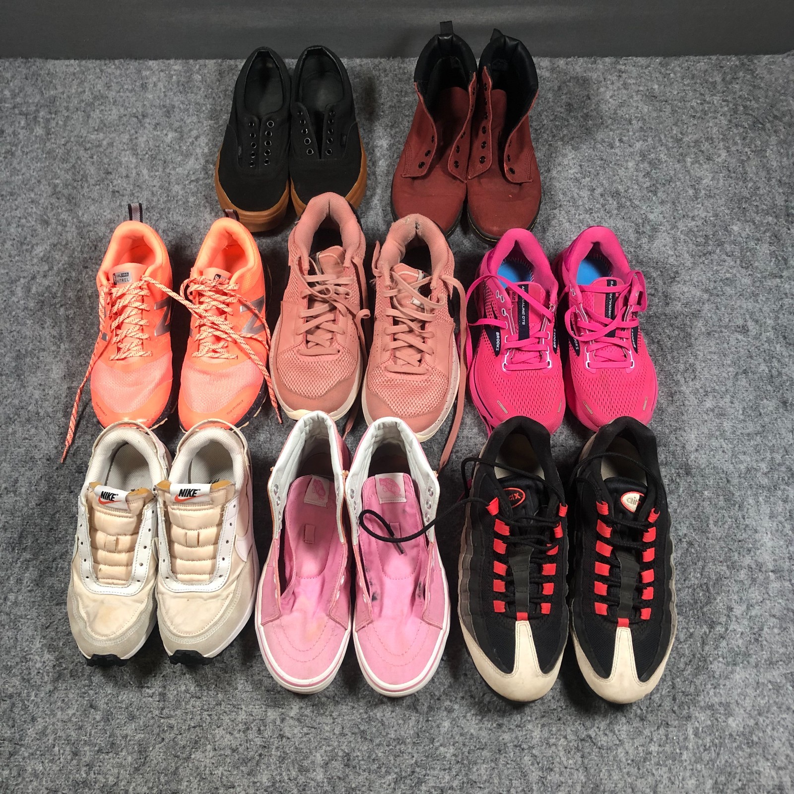 Lot of 8 Pairs Shoes Mixed Brands Repair Upcycle Craft Parts AS IS Defective