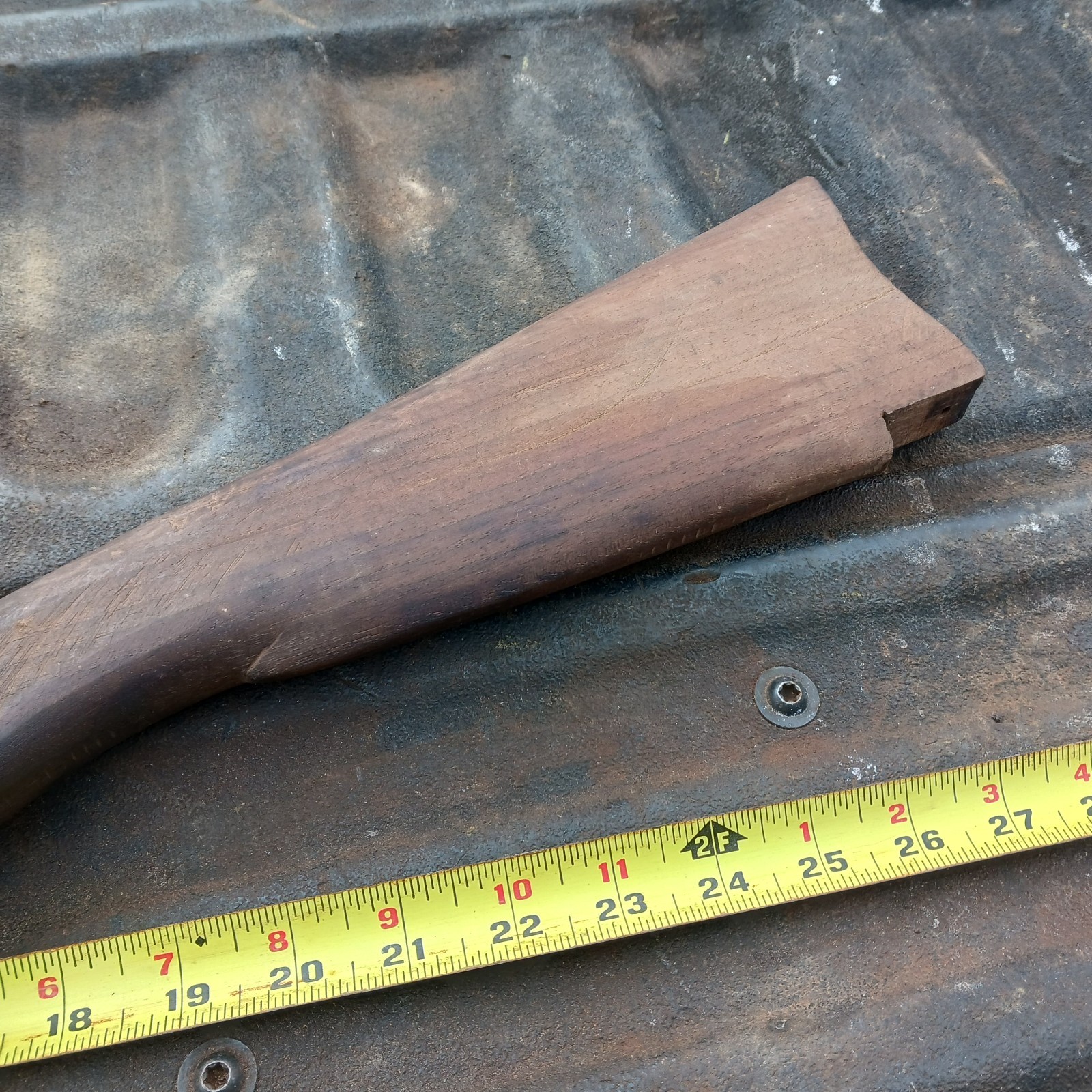 Antique Muzzleloader Stock In Walnut Well Used