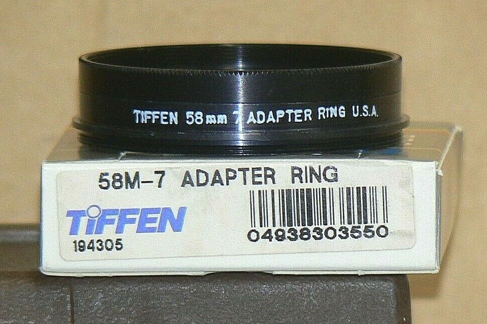 Tiffen 58 M-7 Screw-In Lens Adapter with Retaining Ring "New Old Stock"
