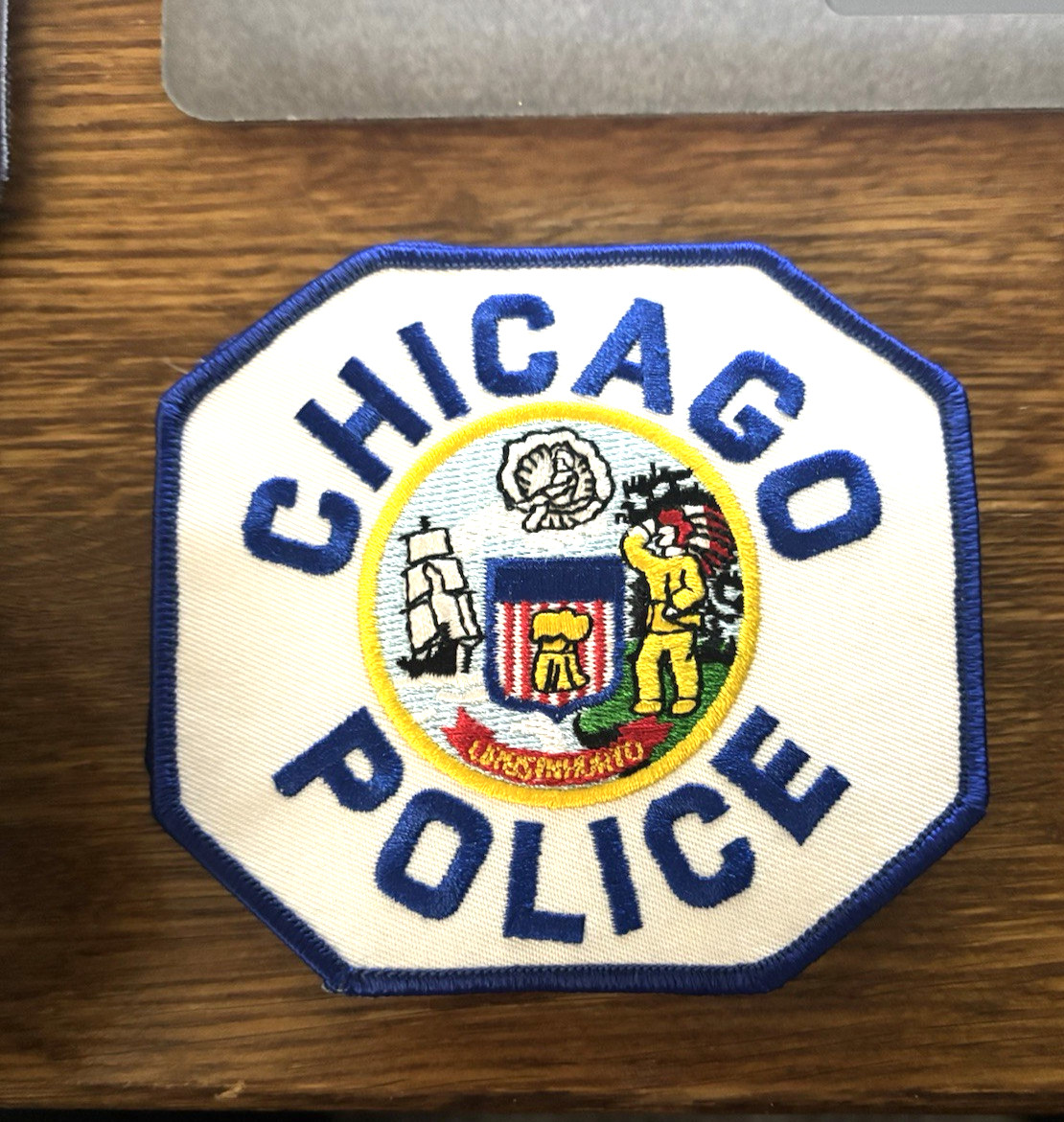 Chicago Illinois Police twill Blue Border Patch