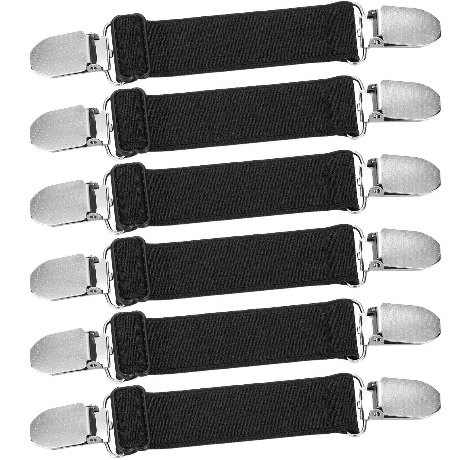 Eurzom 6 Pcs Pant Waist Tightener Waist Cinch Clip Belt Adjustable Elastic Sa...