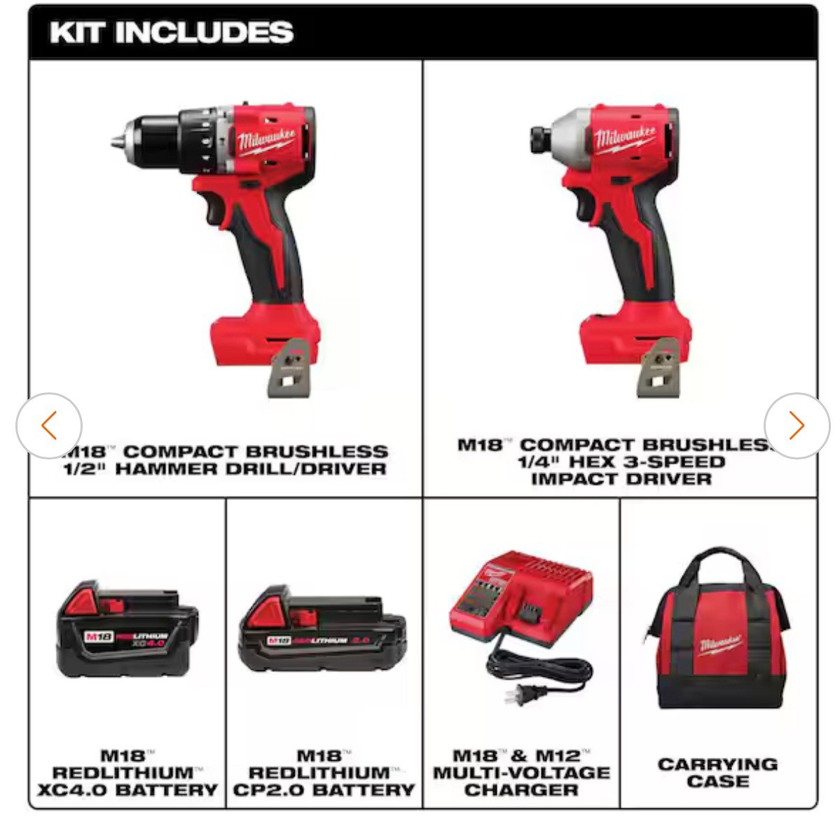 Milwaukee M18 Compact Brushless 2 Tool Combo Kit - 3693-22CX
