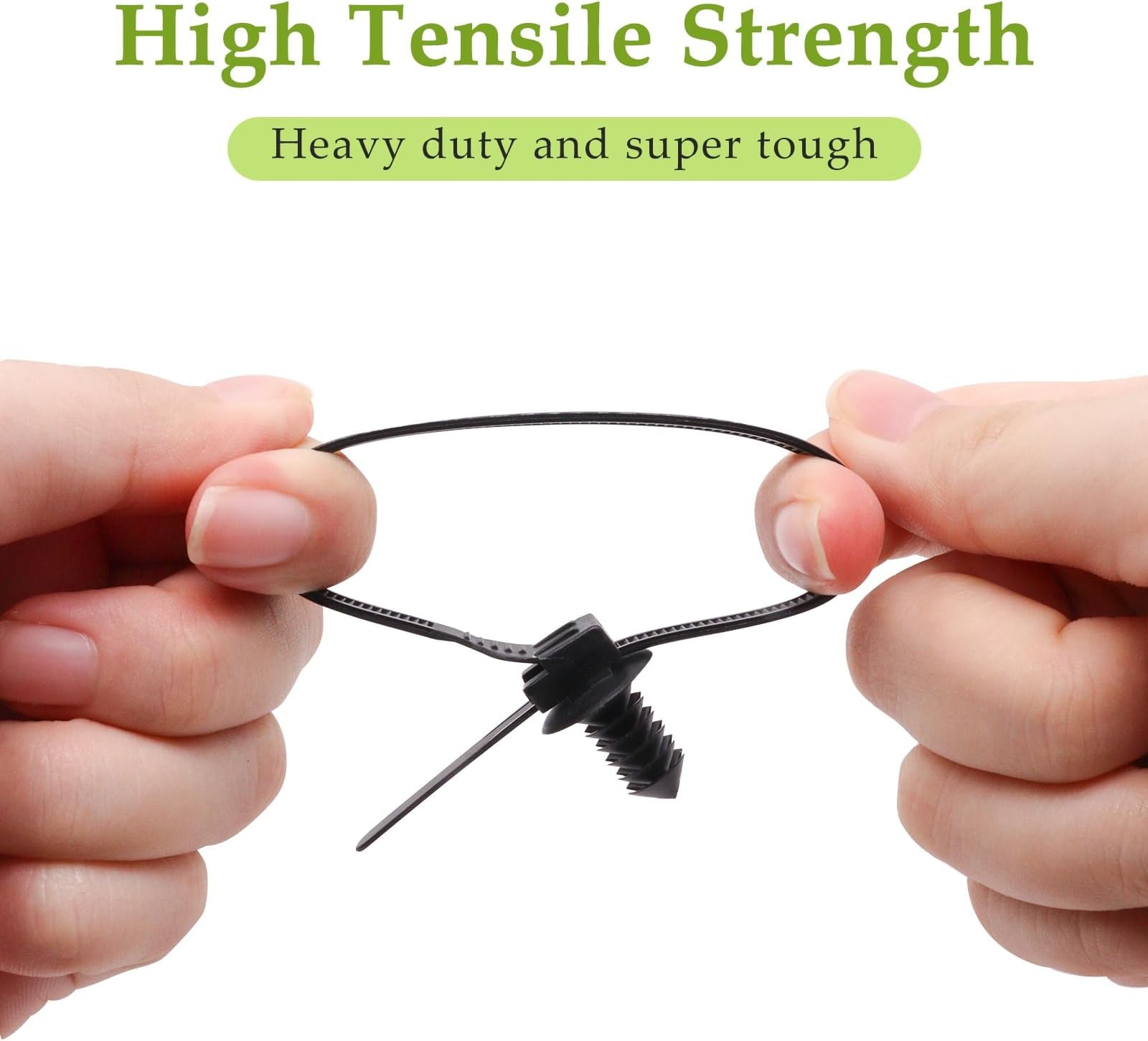 Push Mount Wire Ties, Snap in Zip Tie Automotive Clips Nylon Wire Harness Cli...