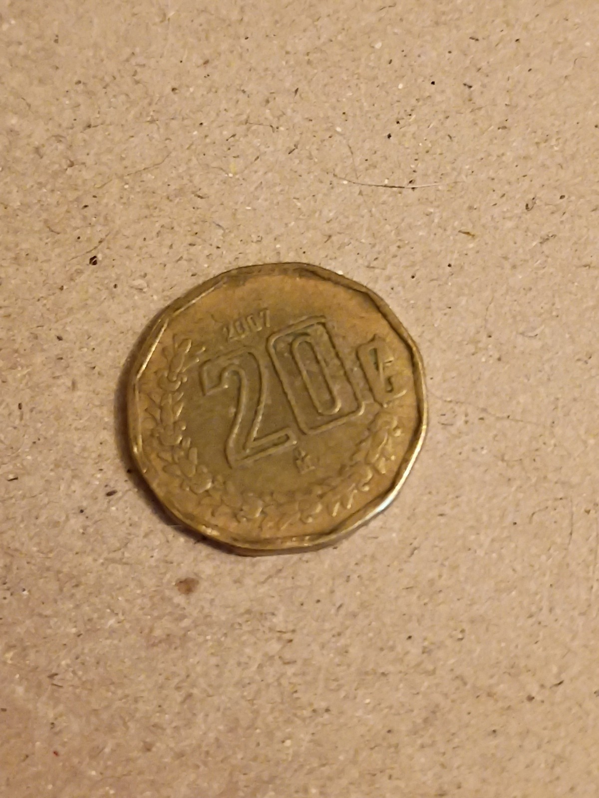 2007 20 Cent Mexican Coin