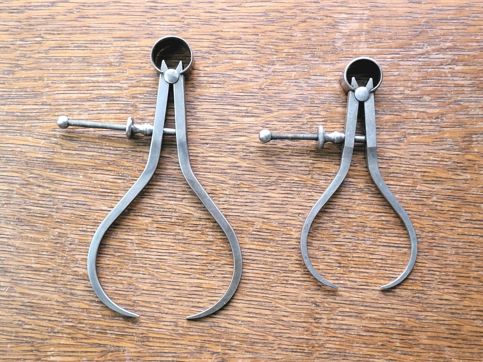 (2) Vintage L. S. Starrett Fay Outside Calipers- 4" & 5 1/2" USA
