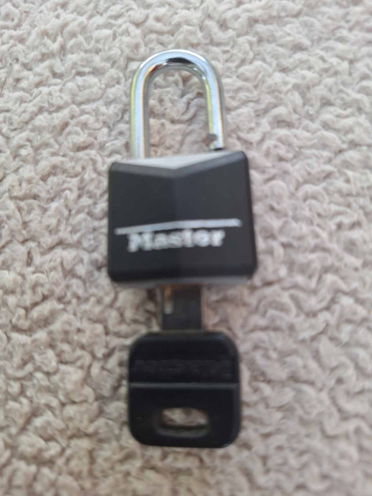 Master Lock Black Covered Solid Body Padlock, 1-1/2" Shackle, 1-9/16"