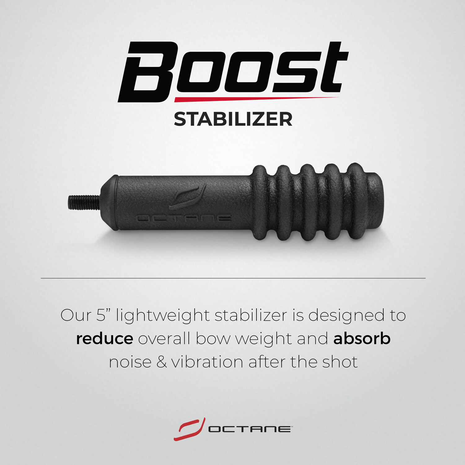 OCTANE Boost 5in Durable Weatherproof Lightweight Archery Stabilizer (10082)
