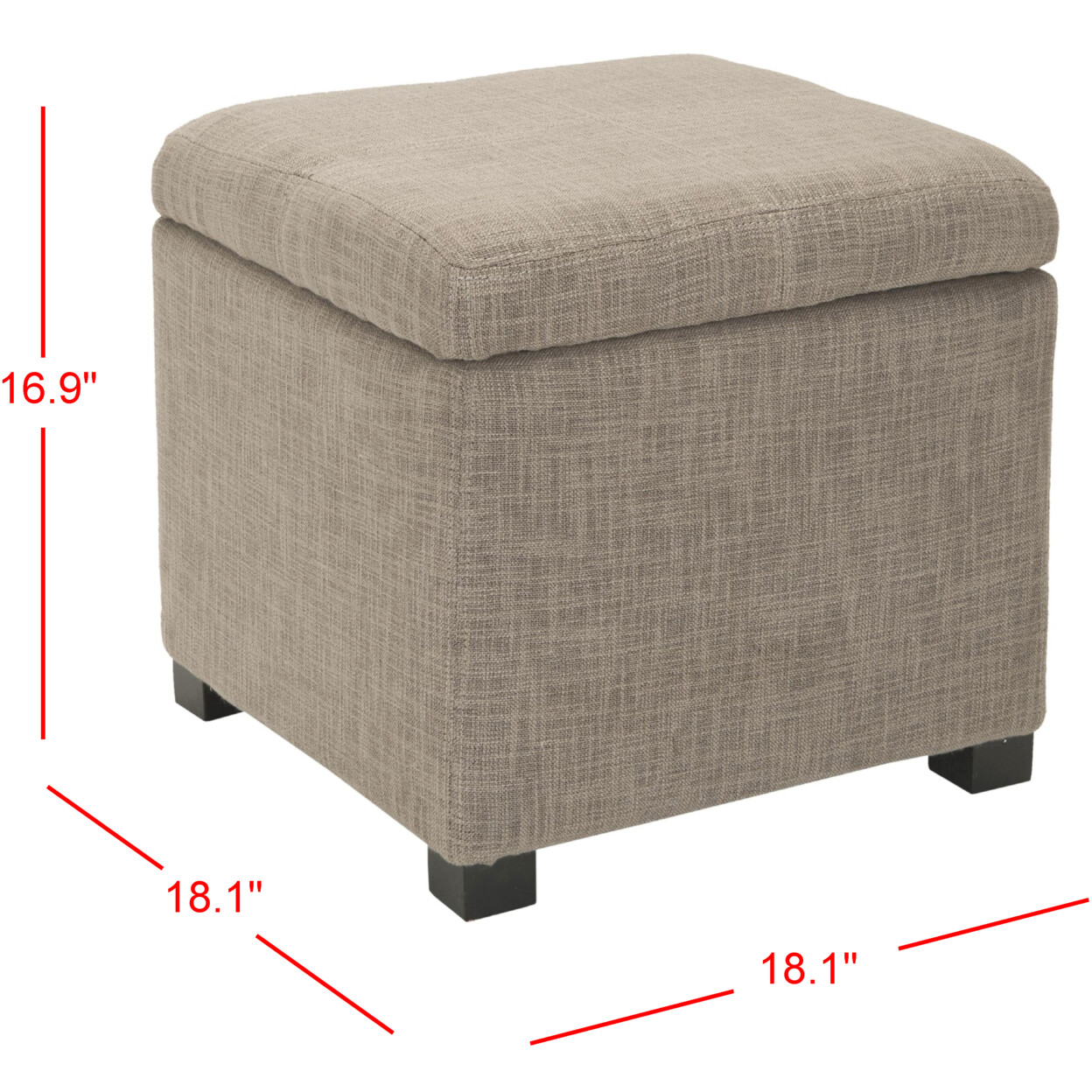 SAFAVIEH Madison Square Ottoman | Stone |